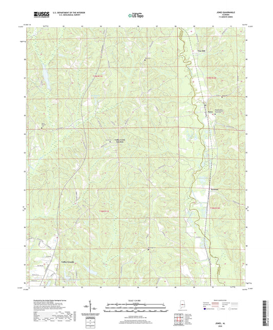 Jones Alabama US Topo Map Image