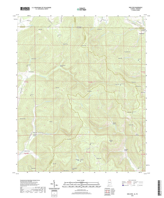 King Cove Alabama US Topo Map Image