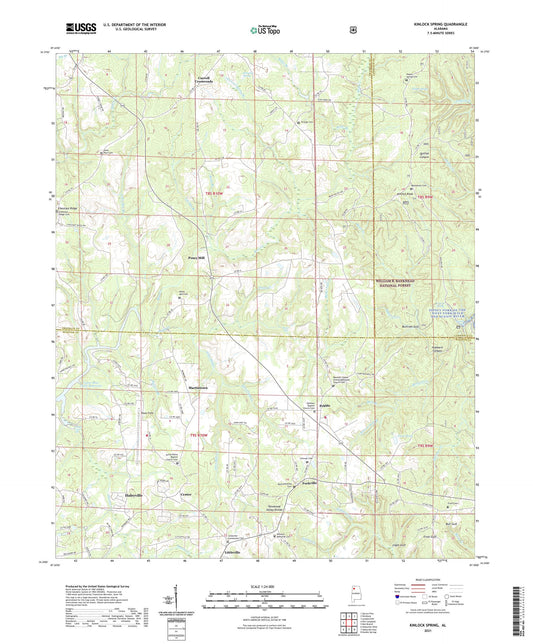 Kinlock Spring Alabama US Topo Map Image