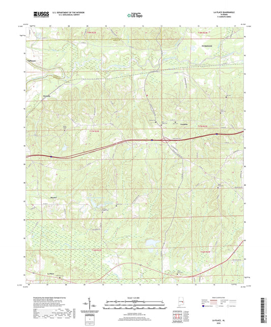 La Place Alabama US Topo Map Image