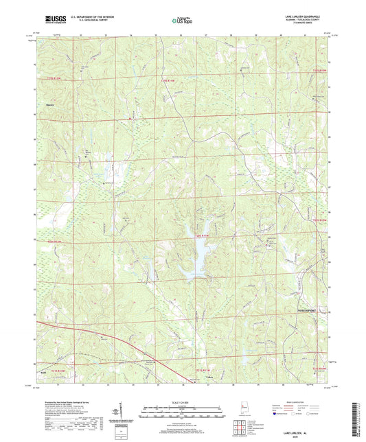 Lake Lurleen Alabama US Topo Map Image