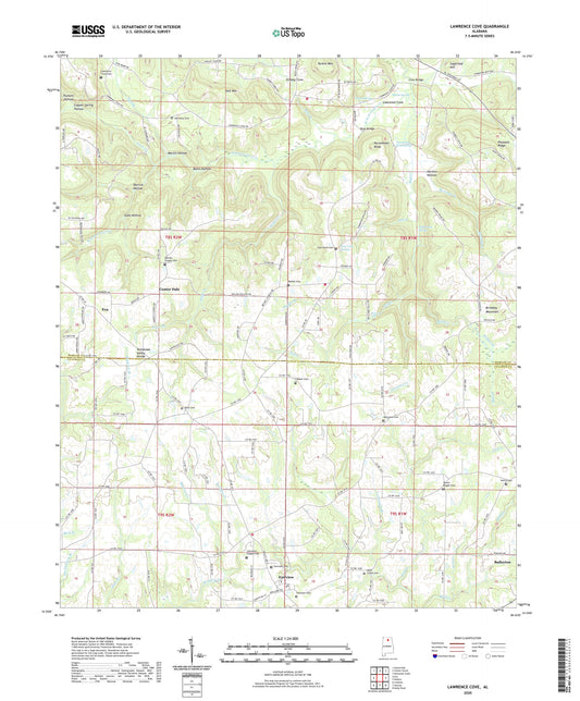 Lawrence Cove Alabama US Topo Map Image