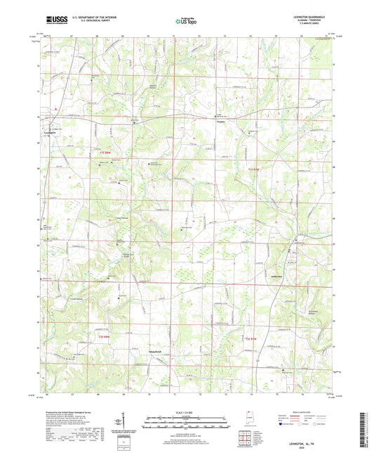 Lexington Alabama US Topo Map Image