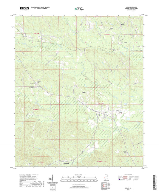 Lisman Alabama US Topo Map Image