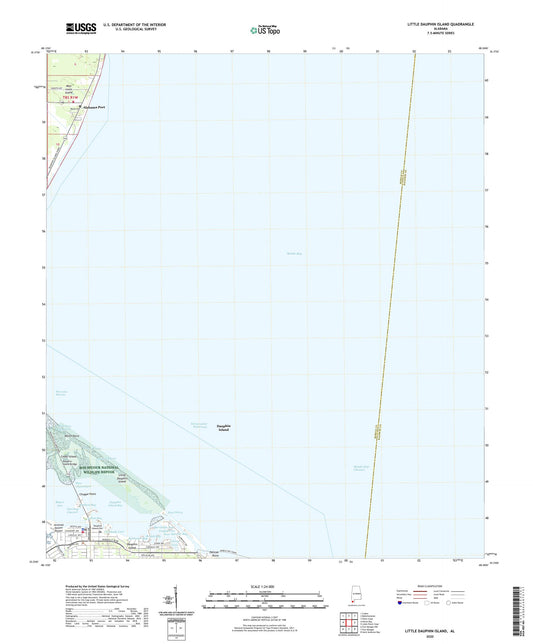 Little Dauphin Island Alabama US Topo Map Image