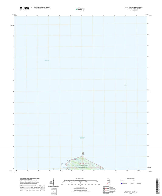 Little Point Clear Alabama US Topo Map Image
