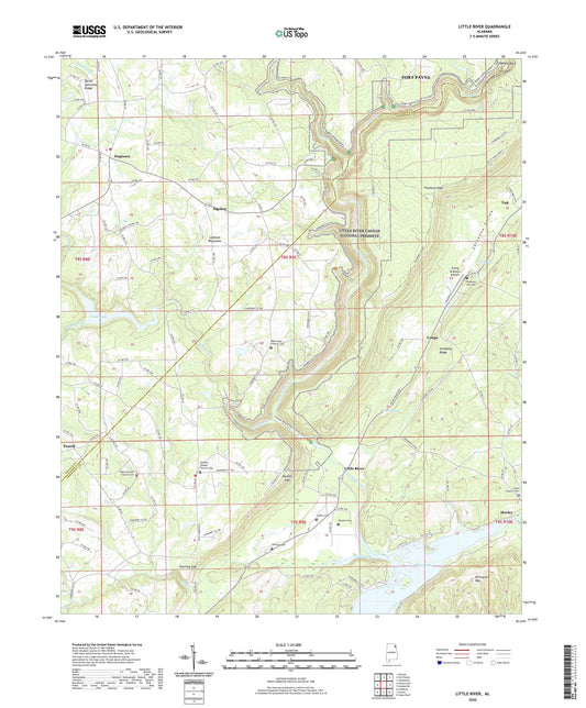 Little River Alabama US Topo Map Image