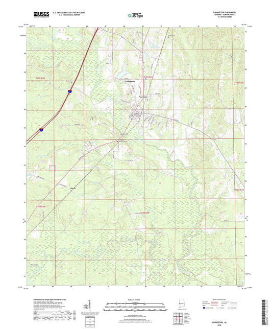 Livingston Alabama US Topo Map Image