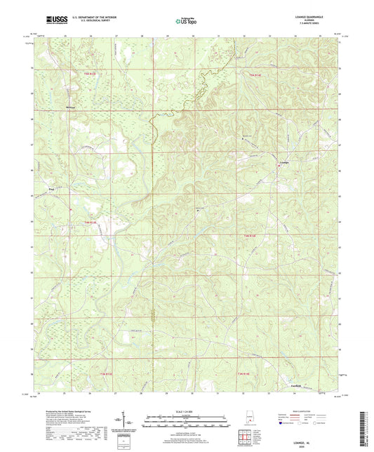 Loango Alabama US Topo Map Image