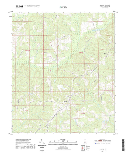 Louisville Alabama US Topo Map Image