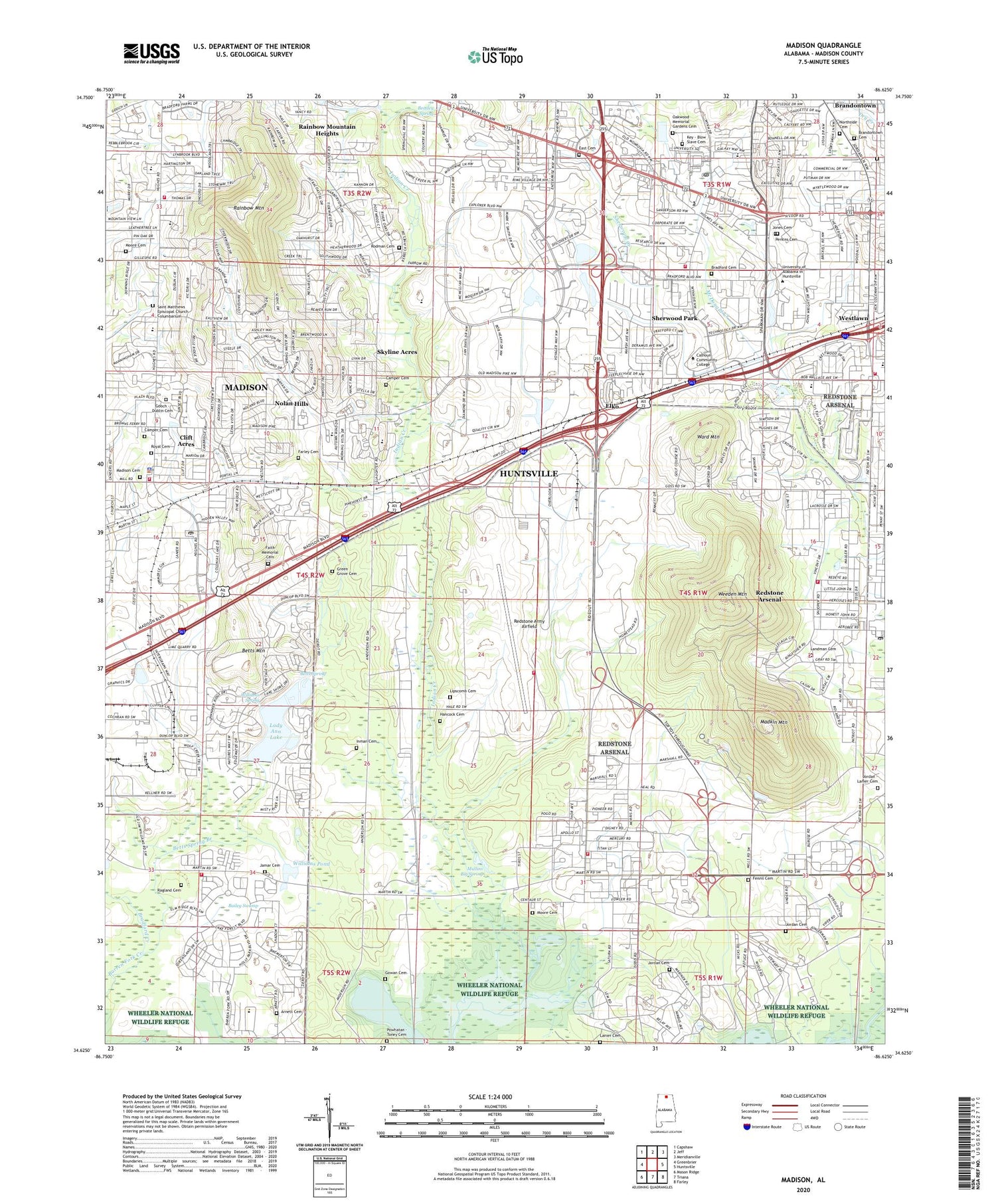 Madison Alabama US Topo Map Image