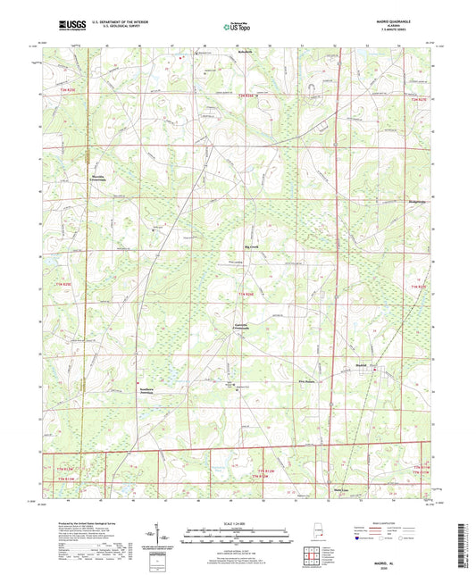 Madrid Alabama US Topo Map Image
