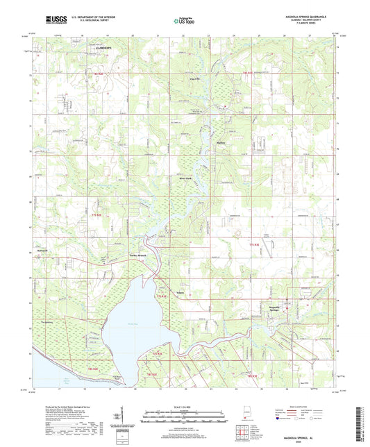 Magnolia Springs Alabama US Topo Map Image