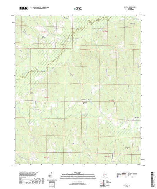 Mantua Alabama US Topo Map Image