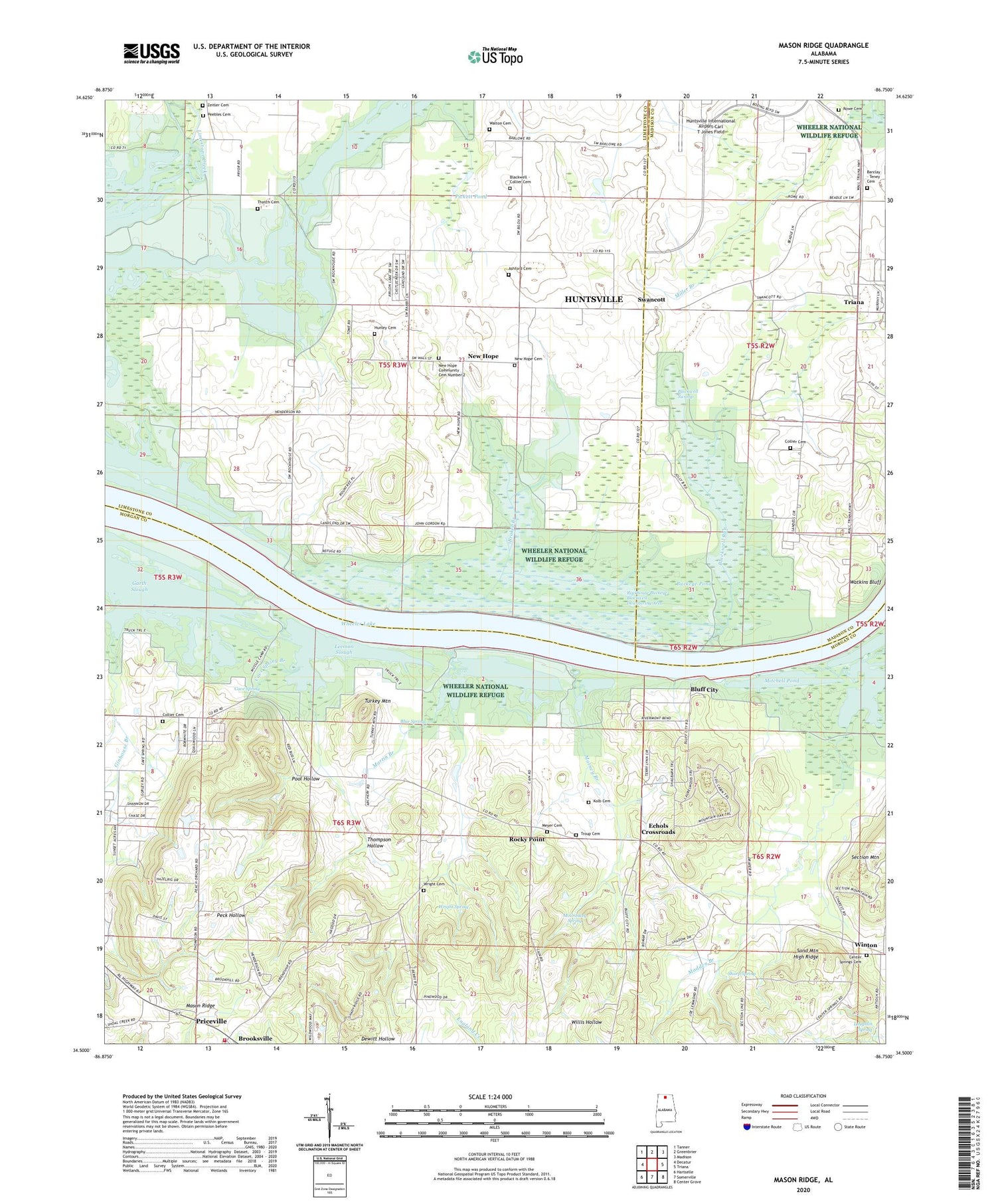 Mason Ridge Alabama US Topo Map Image