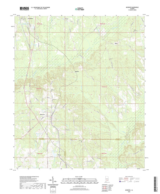 McKenzie Alabama US Topo Map Image