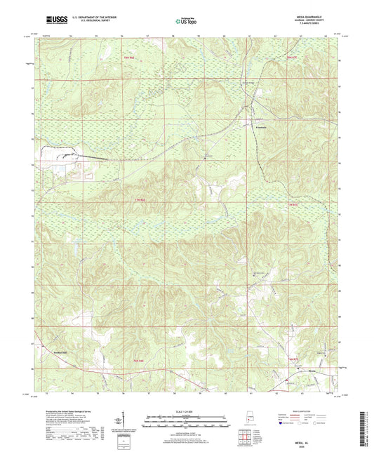 Mexia Alabama US Topo Map Image