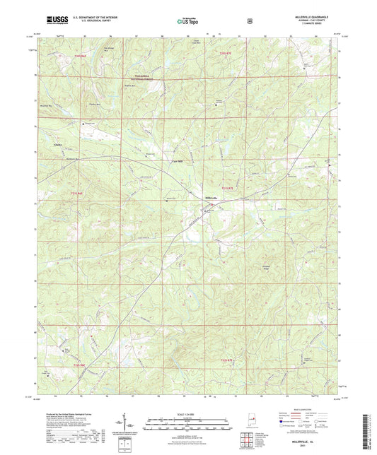 Millerville Alabama US Topo Map Image