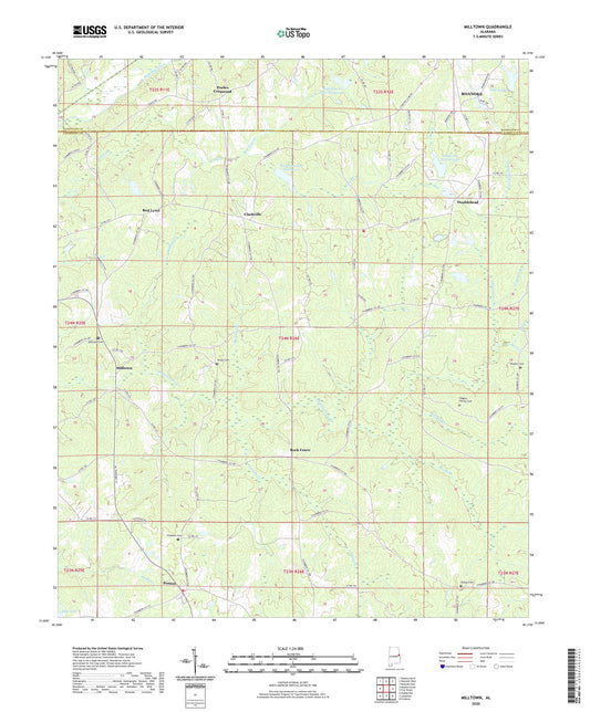 Milltown Alabama US Topo Map Image
