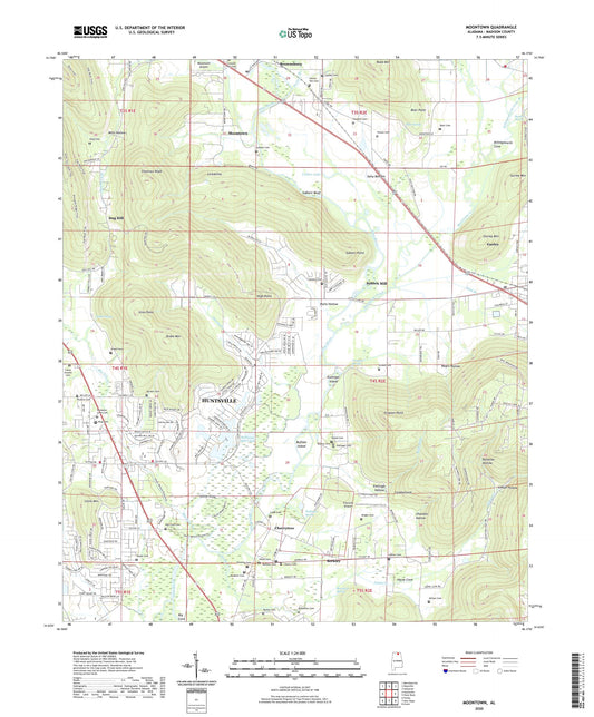 Moontown Alabama US Topo Map Image