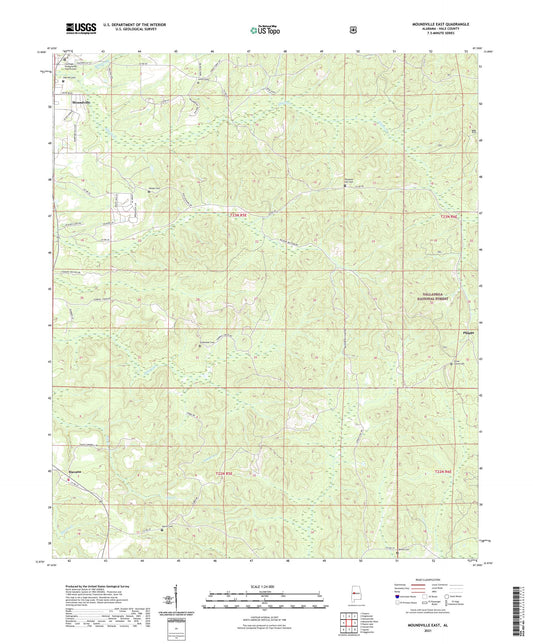 Moundville East Alabama US Topo Map Image
