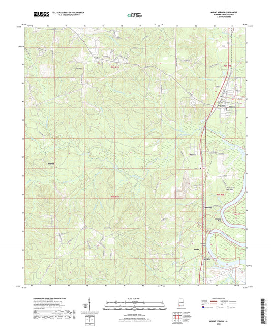 Mount Vernon Alabama US Topo Map Image