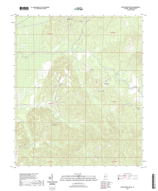 Myrtlewood South Alabama US Topo Map Image