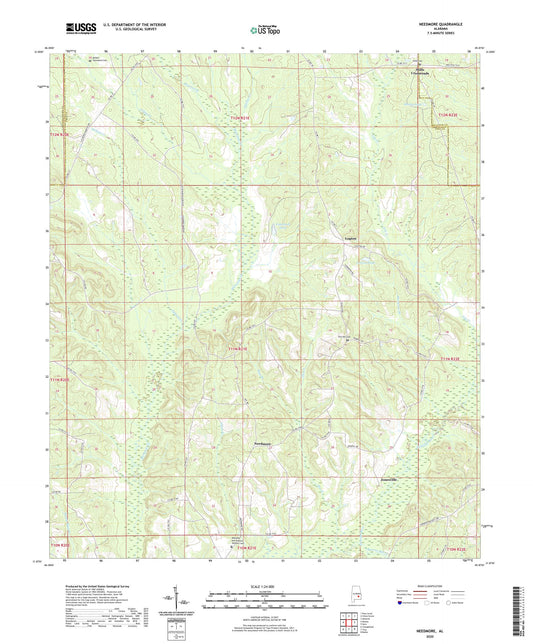 Needmore Alabama US Topo Map Image