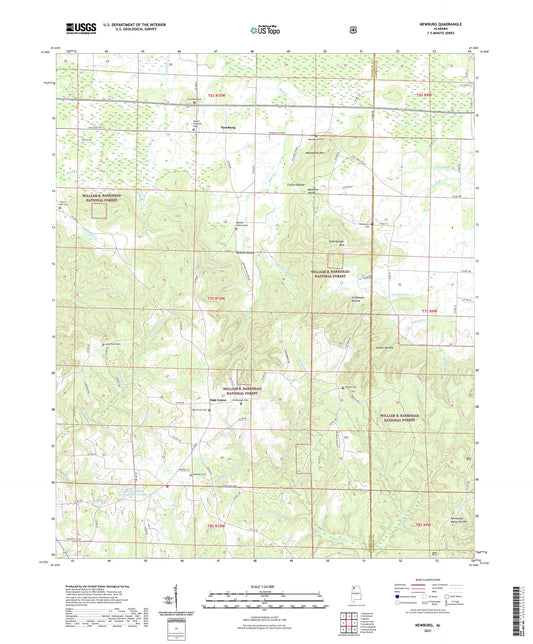 Newburg Alabama US Topo Map Image