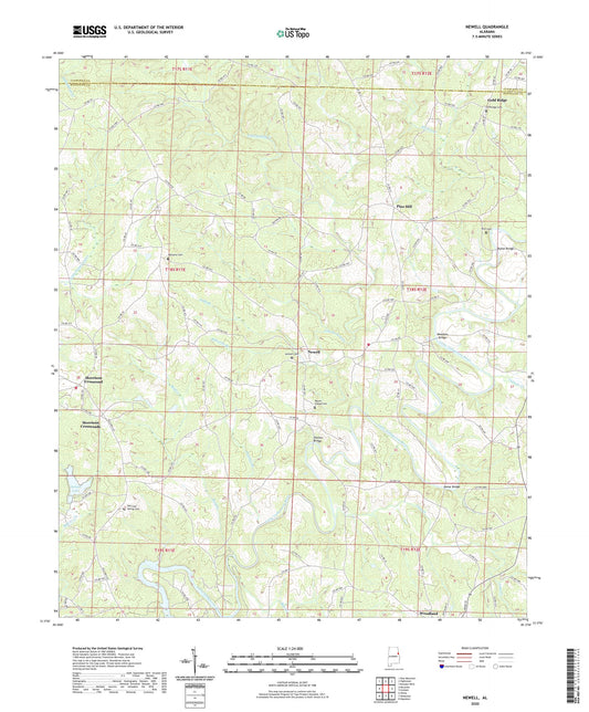 Newell Alabama US Topo Map Image