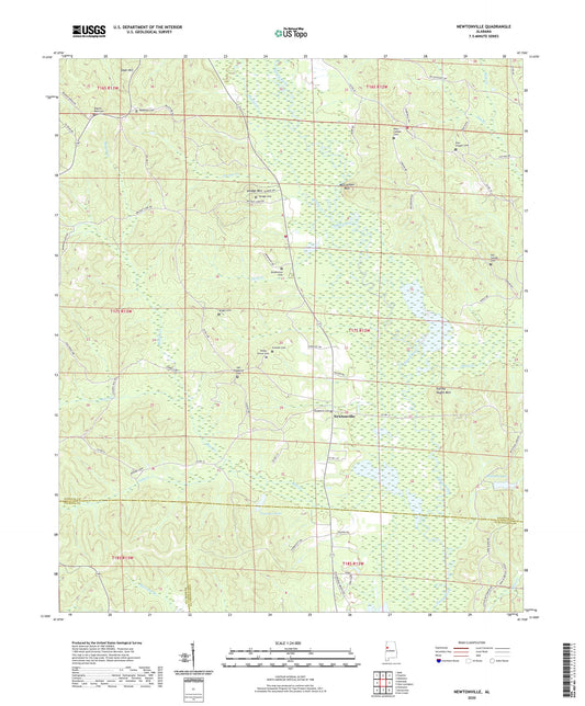 Newtonville Alabama US Topo Map Image