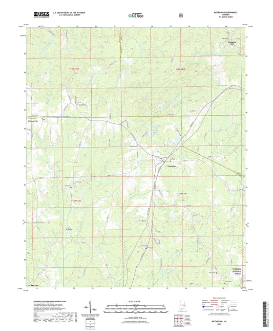 Notasulga Alabama US Topo Map Image