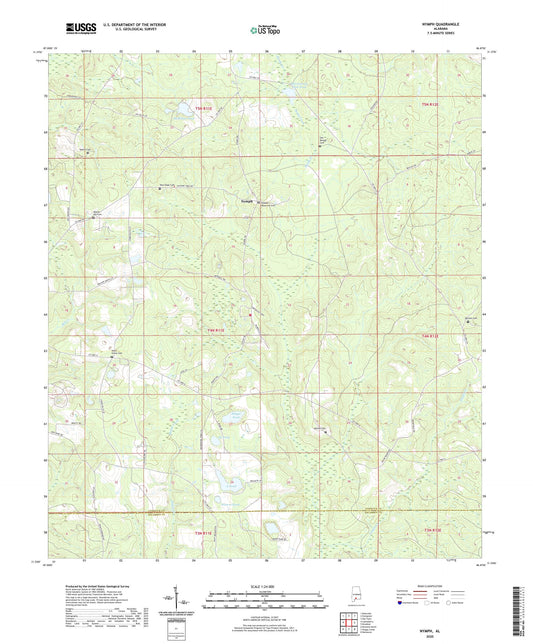 Nymph Alabama US Topo Map Image