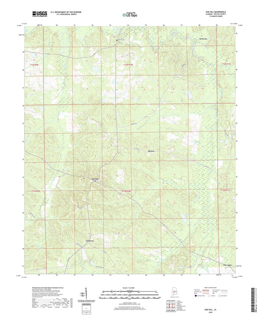Oak Hill Alabama US Topo Map Image