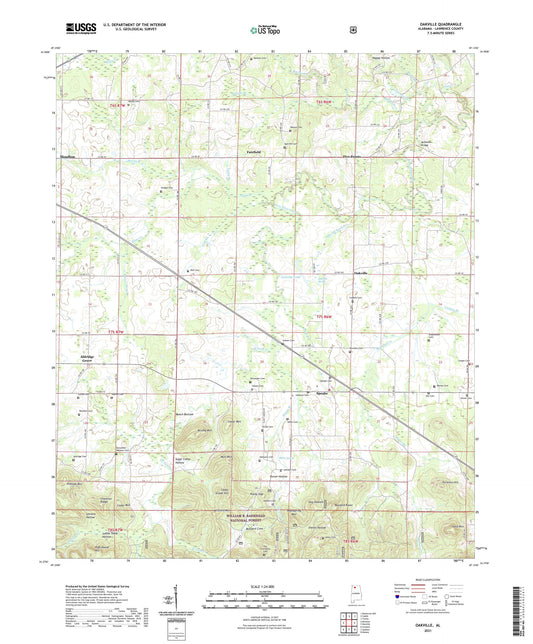 Oakville Alabama US Topo Map Image