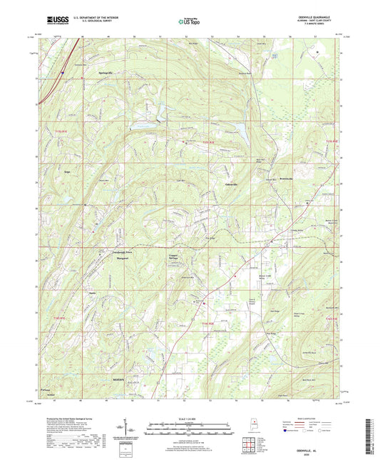 Odenville Alabama US Topo Map Image