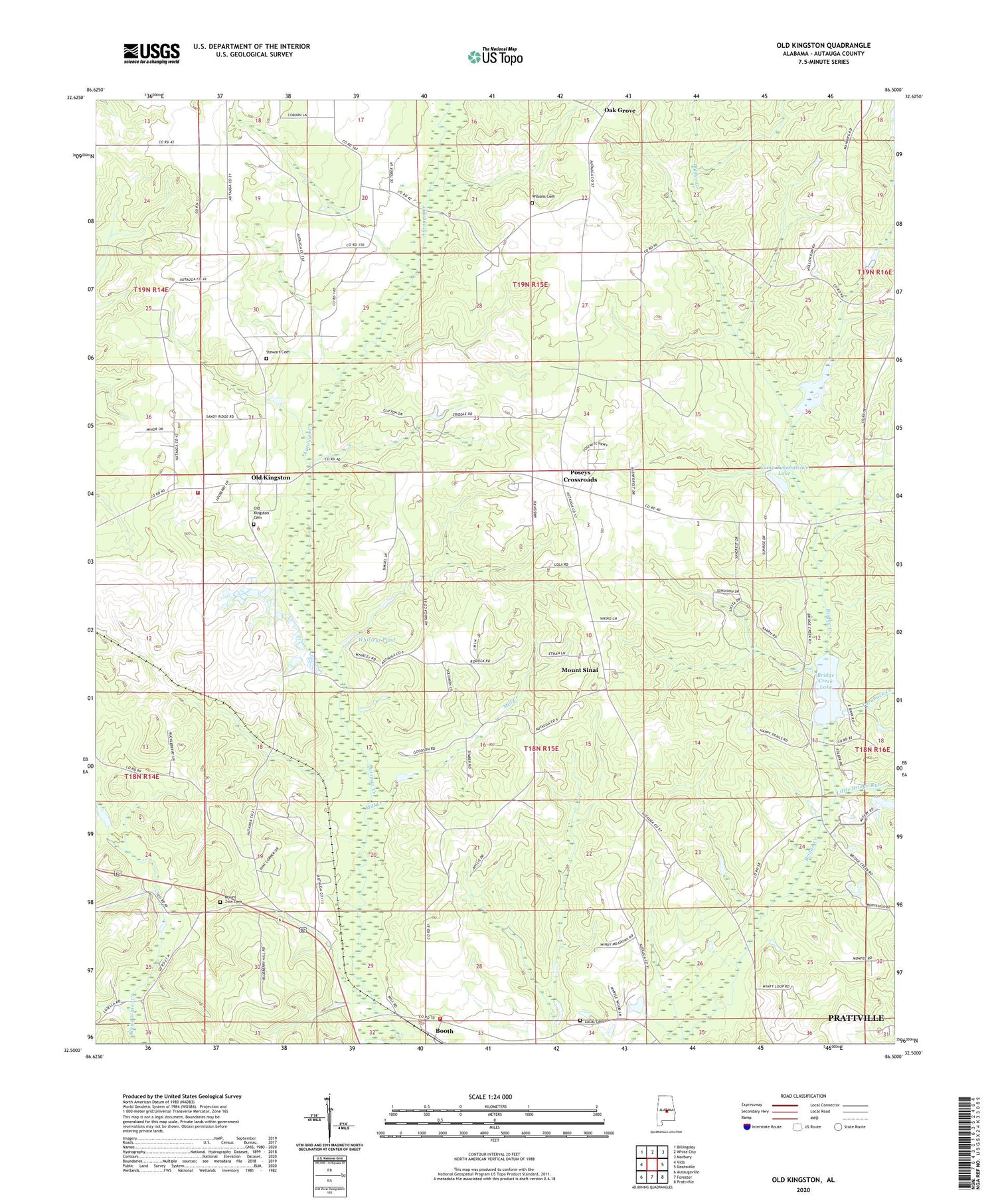 Old Kingston Alabama US Topo Map Image