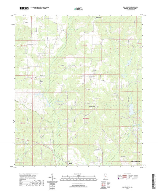 Old Kingston Alabama US Topo Map Image