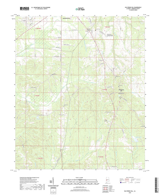 Old Spring Hill Alabama US Topo Map Image