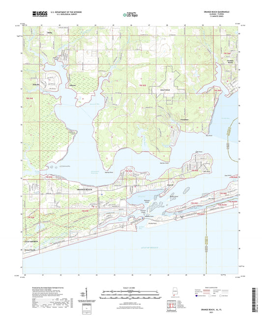 Orange Beach Alabama US Topo Map Image