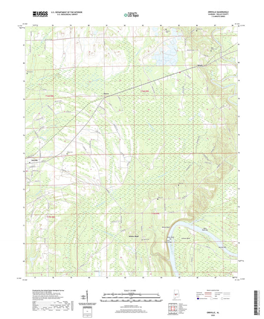 Orrville Alabama US Topo Map Image