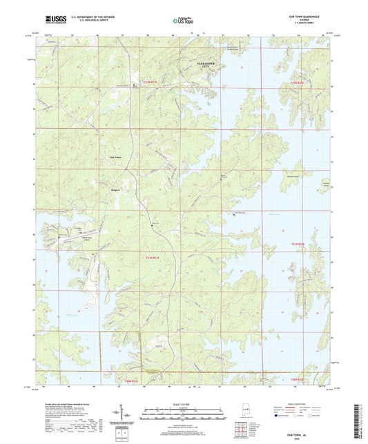Our Town Alabama US Topo Map Image