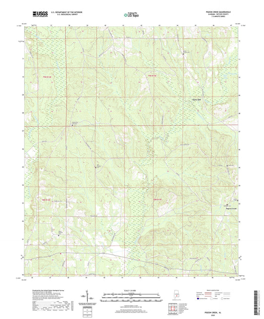 Pigeon Creek Alabama US Topo Map Image