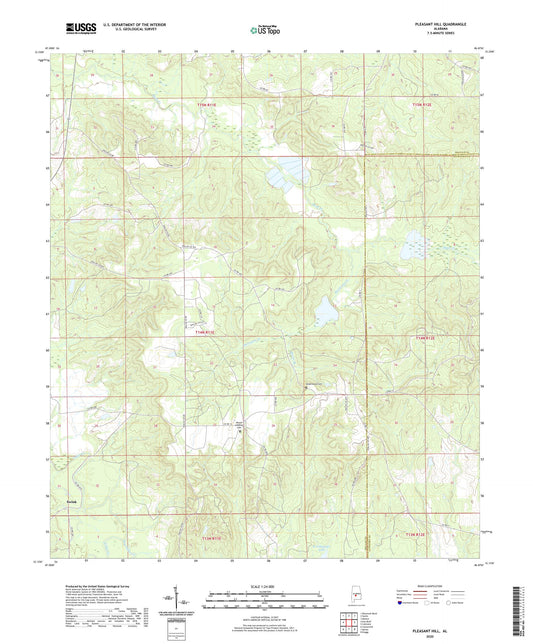 Pleasant Hill Alabama US Topo Map Image