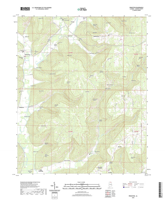 Princeton Alabama US Topo Map Image