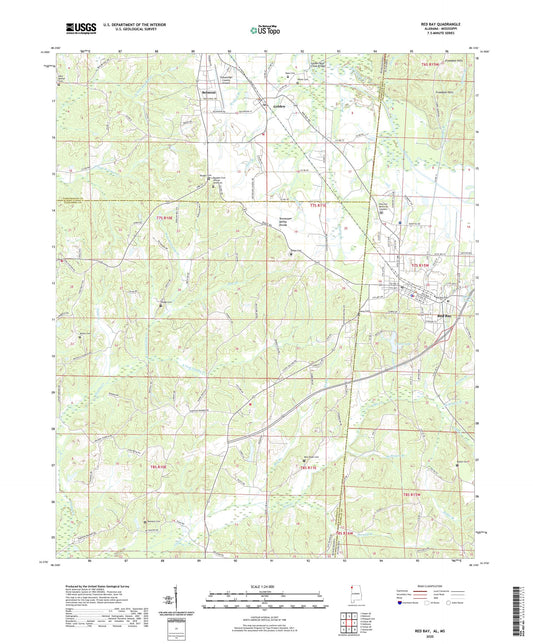 Red Bay Alabama US Topo Map Image