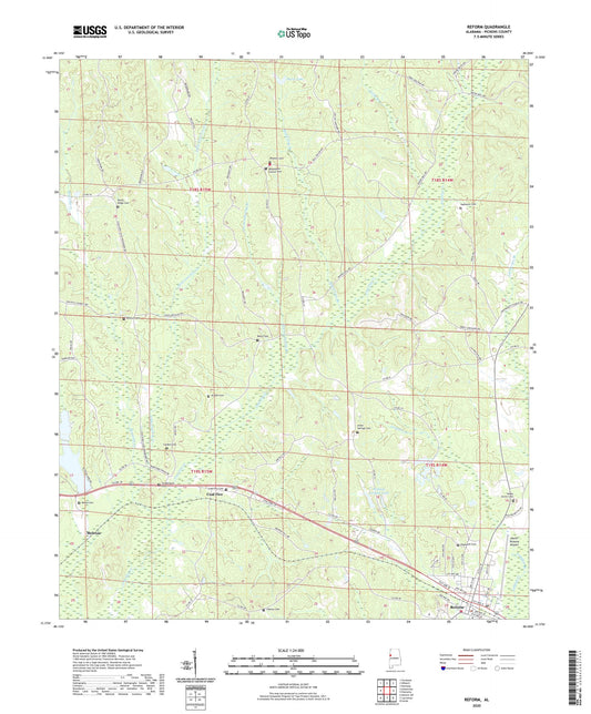 Reform Alabama US Topo Map Image