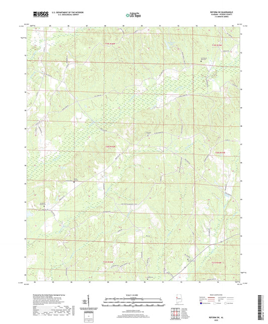 Reform SW Alabama US Topo Map Image