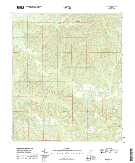 Ridgeville Alabama US Topo Map Image