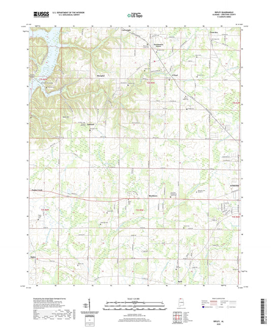 Ripley Alabama US Topo Map Image